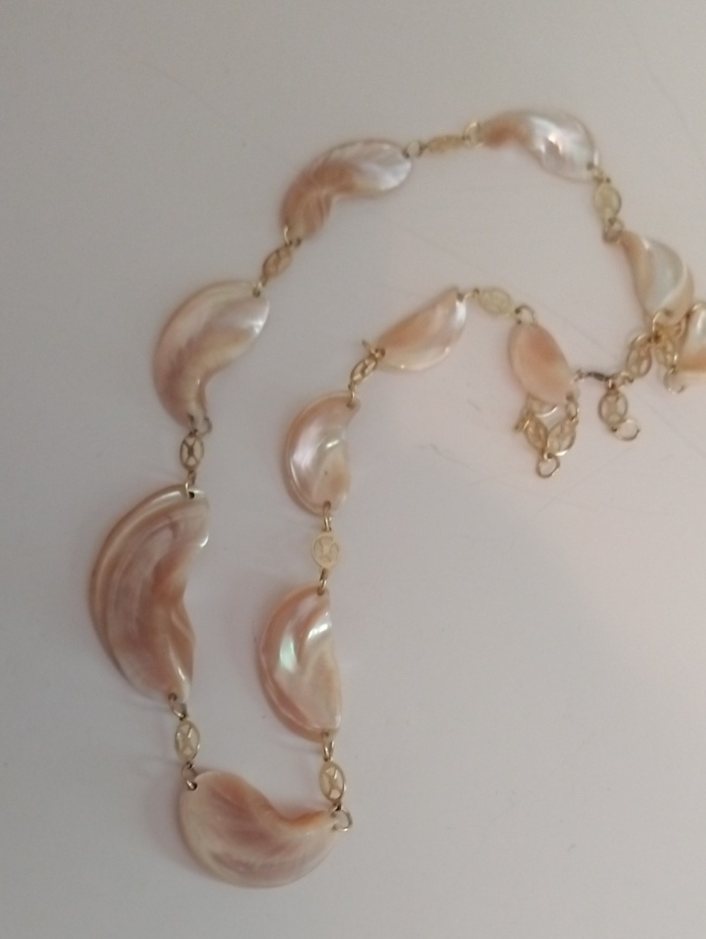 Elegant Pink Real Shell-Link Necklace - Women Jewelry